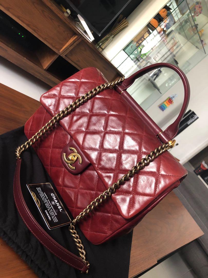 Chanel gold bar top handle sales