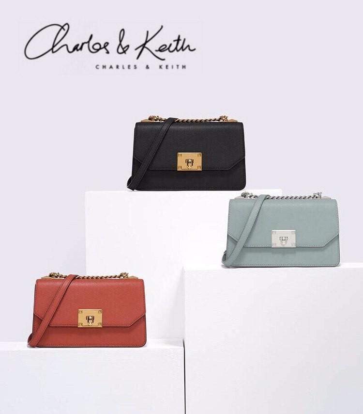 charles & keith classic front flap crossbody bag