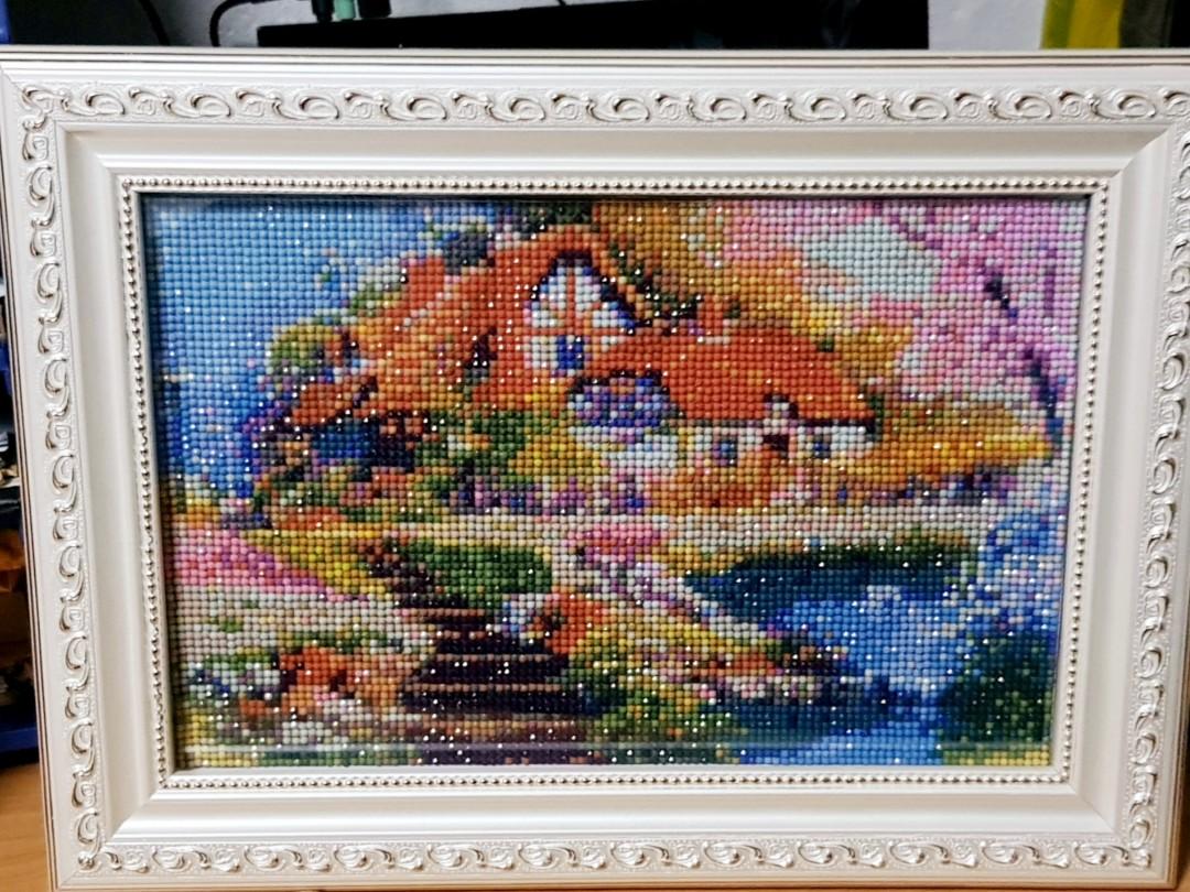 Completed Diamond Art Painting With Frame Everything Else On