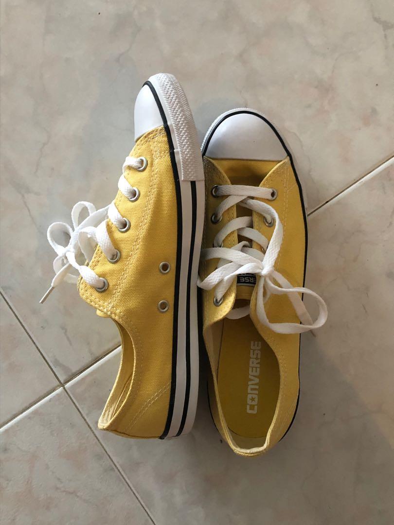 all yellow sneakers