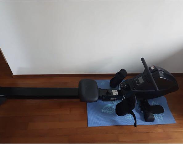 Crane magnetic rowing machine