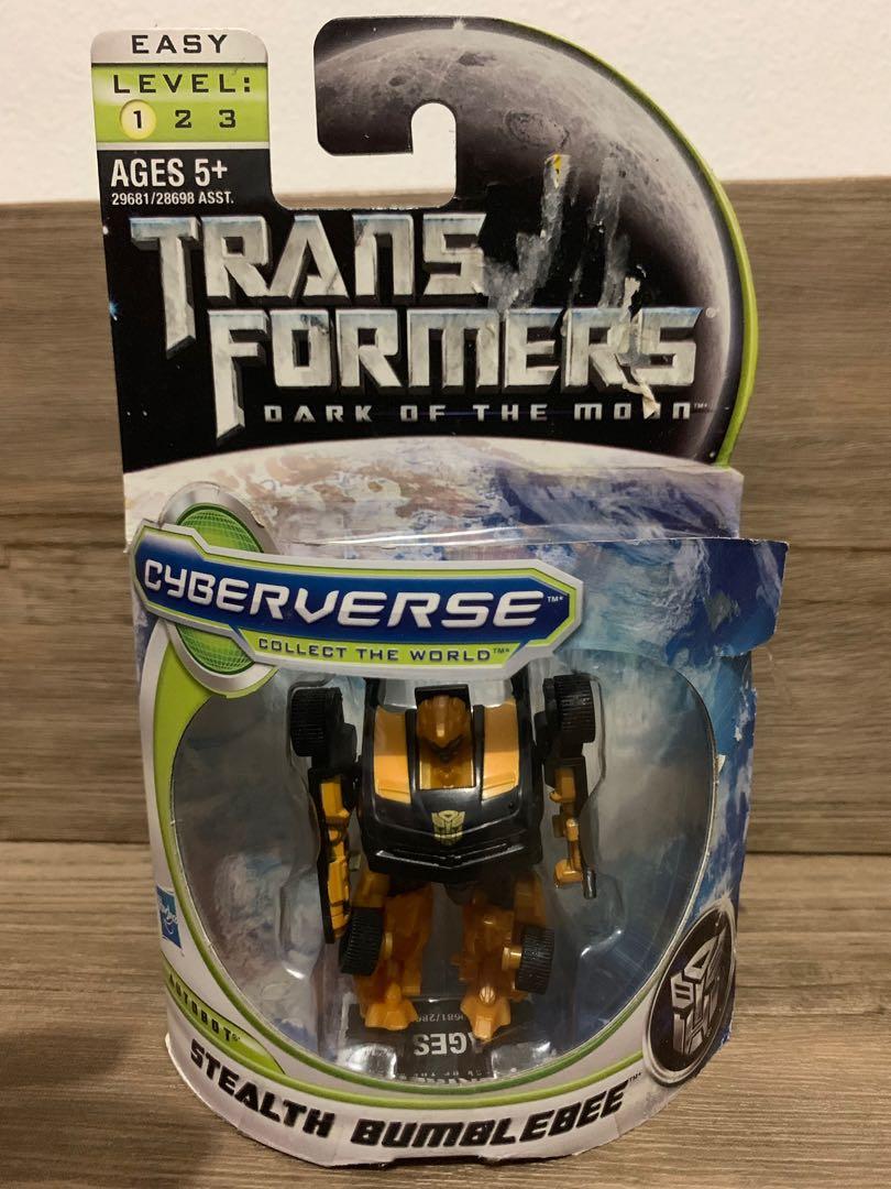 Cyberverse Stealth Bumblebee (Category: Action & Battle Toys) located in Quezon City. Submitted by allens_store (Listing ID 236645854, Image 1). Description: STEALTH BUMBLEBEE Dark of the Moon Opened Packaging Mint condition RELEASED 2010 CYBERVERSE STEALTH BUMBLEBEE figure converts from robot mode to CAMARO mode and back! .