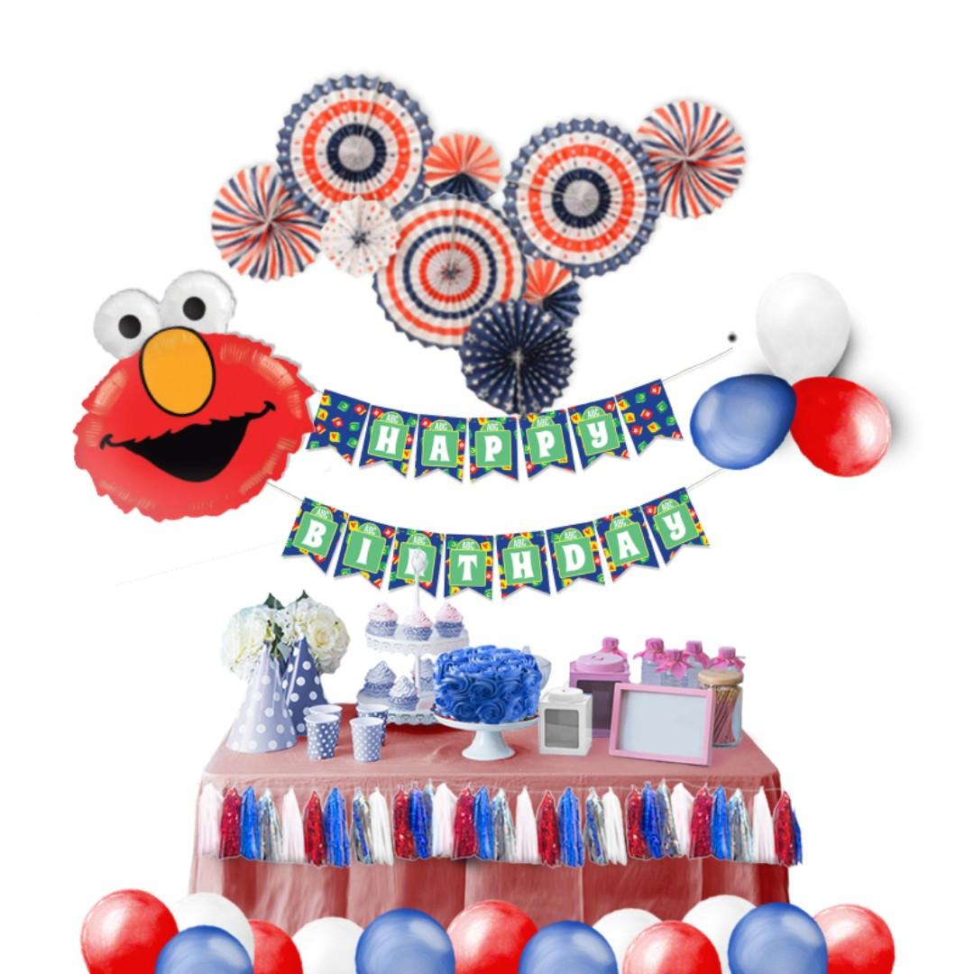Easy Peasy Party Decor In A Box Sesame Street Celebration Pack