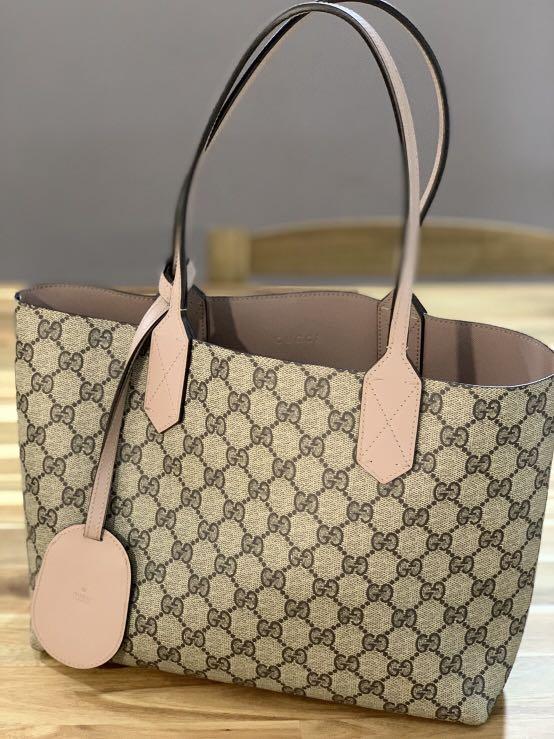 gucci small turnaround reversible leather tote