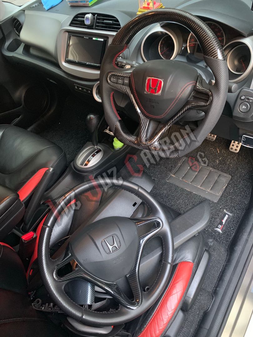 Honda Jazz Ge Rs Carbon Steering Car Accessories Accessories On Carousell