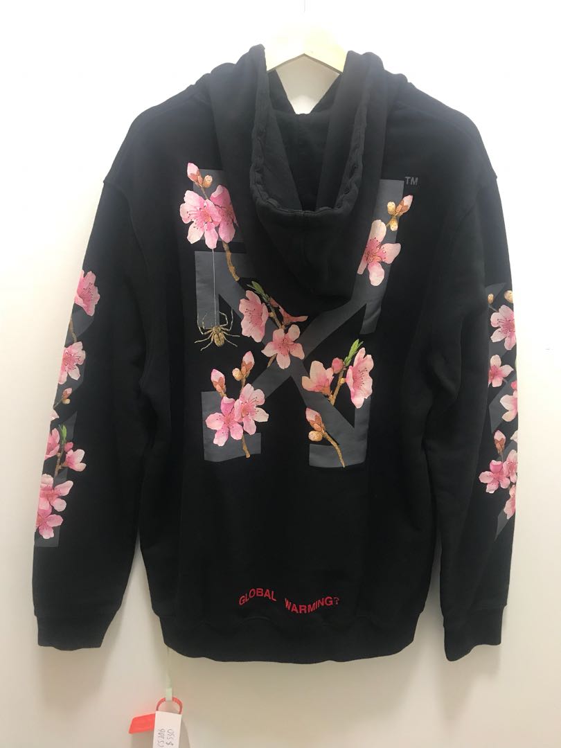 Cherry blossom off white hoodie hot sale