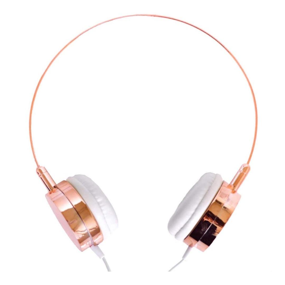 K119 Lily England Rose Gold Headphones Over Ear With Microphone