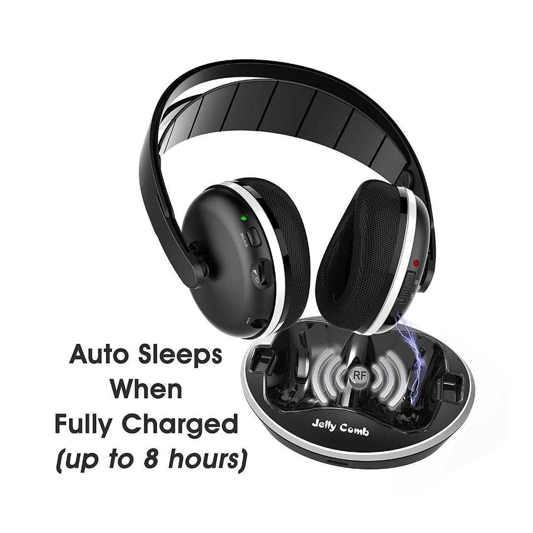 (K121) Jelly Comb RF Overear Cordless Headsets with Charging Dock