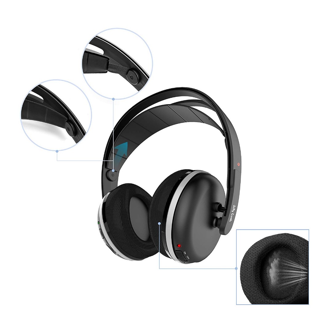(K121) Jelly Comb RF Overear Cordless Headsets with Charging Dock