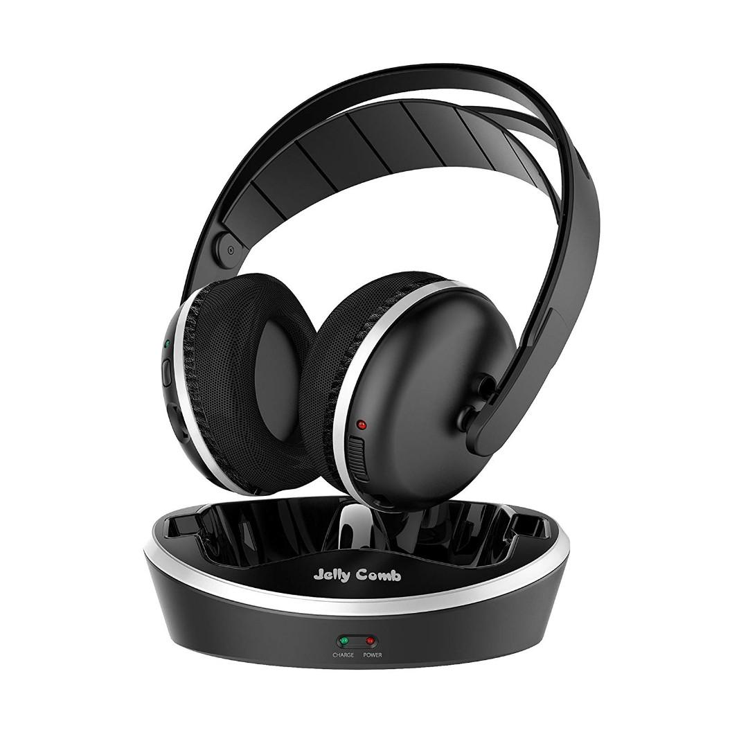 (K121) Jelly Comb RF Overear Cordless Headsets with Charging Dock
