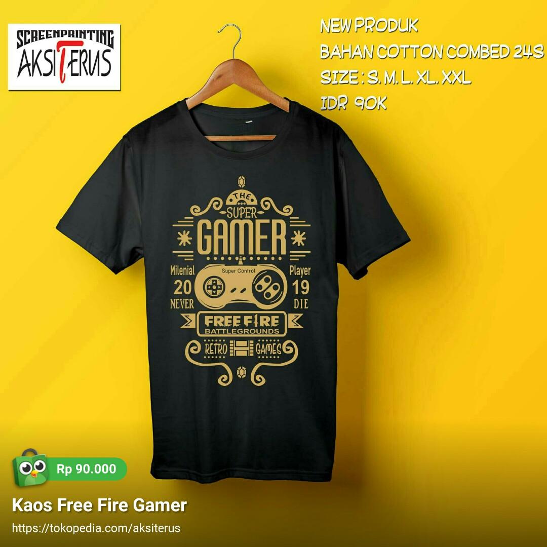 Kaos Gamer Free Fire Fesyen Pria Pakaian Atasan Di Carousell