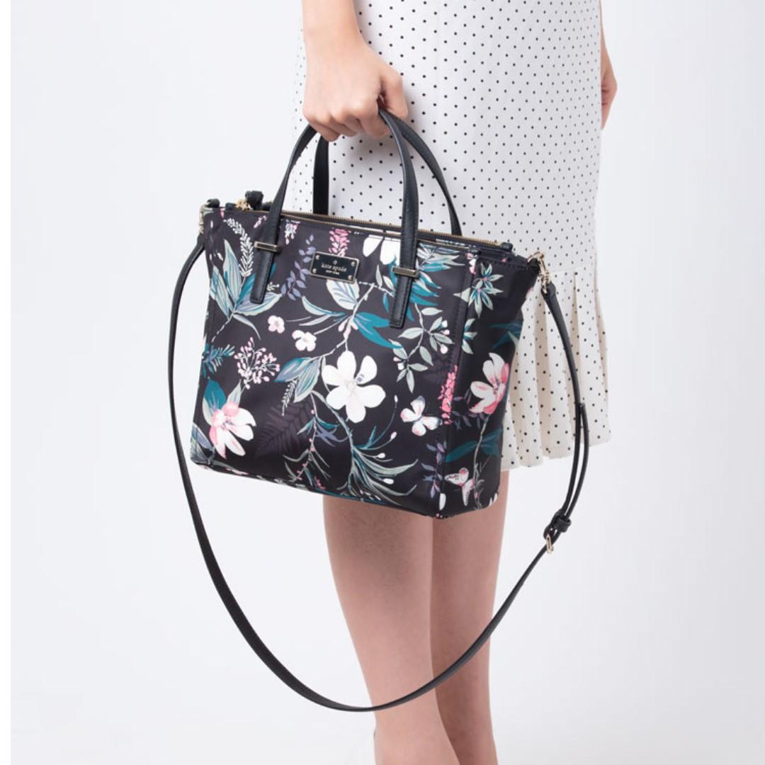 KATE SPADE Wilson Road Botanical Alyse Black Multi, Women's KATE SPADE Wilson Road Botanical Alyse Black Multi, Women's