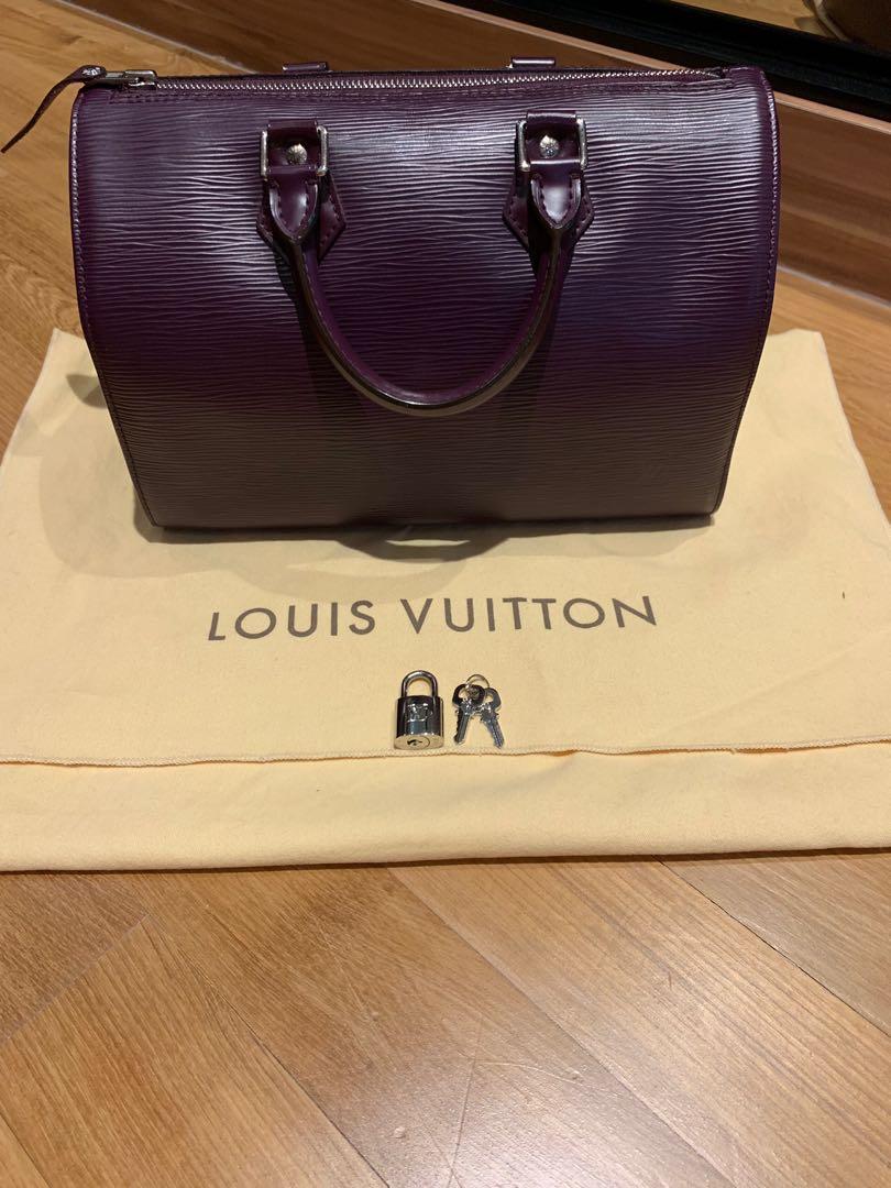 Leather 48h bag Louis Vuitton Purple in Leather - 29134440