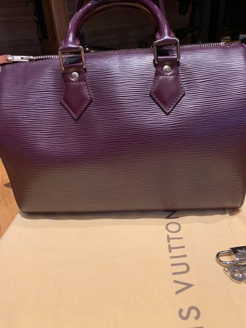 Speedy bandoulière cloth handbag Louis Vuitton Purple in Cloth - 26170807