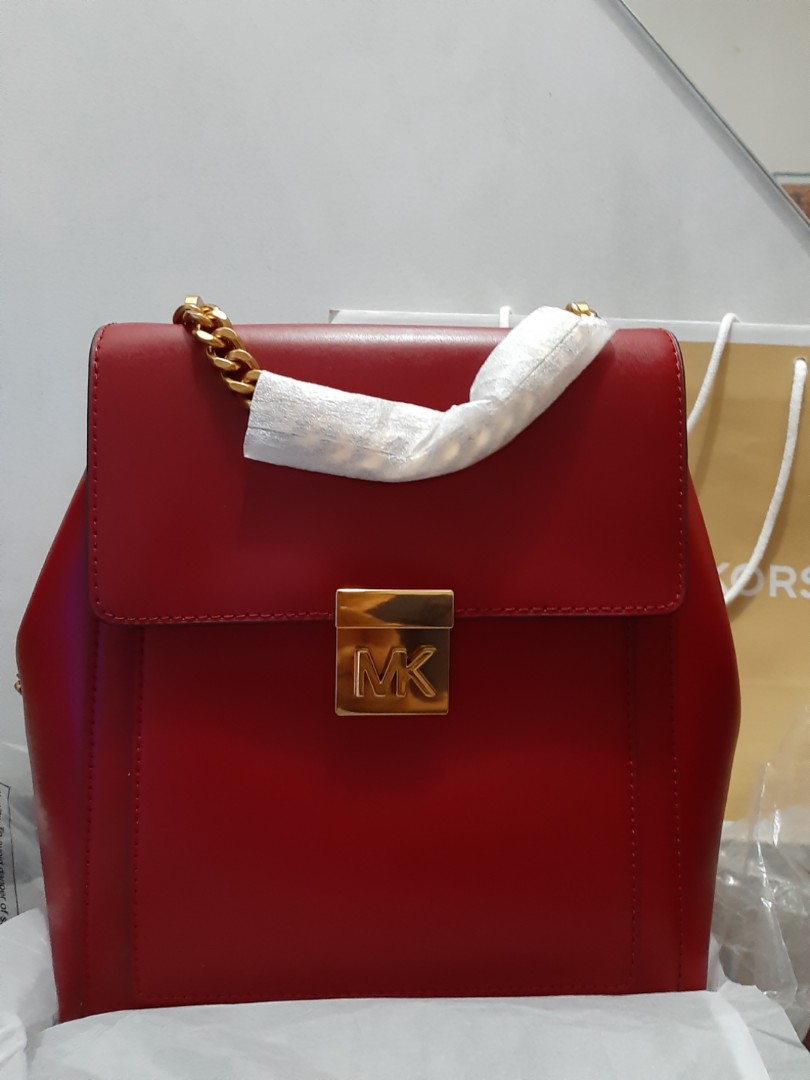 mk backpack red