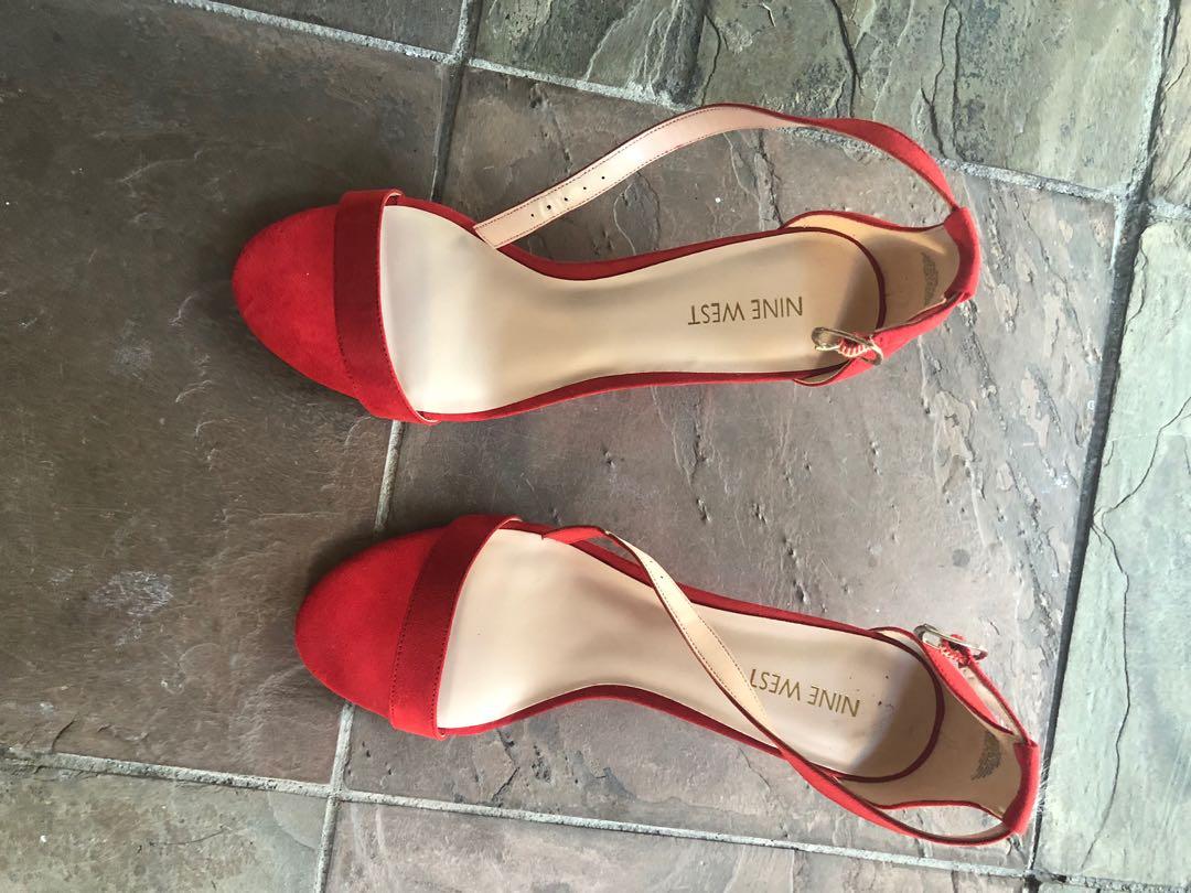 nine west red heels