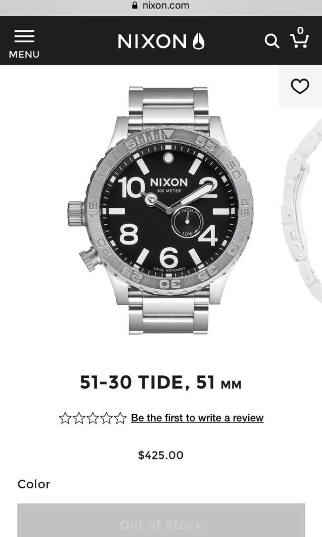 Nixon 5130 Tide Black Original, Barang Mewah, Jam Tangan di Carousell