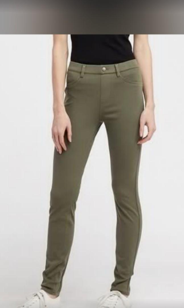 Olive Uniqlo legging Pants, Women's Fashion, Bottoms, Jeans on Carousell