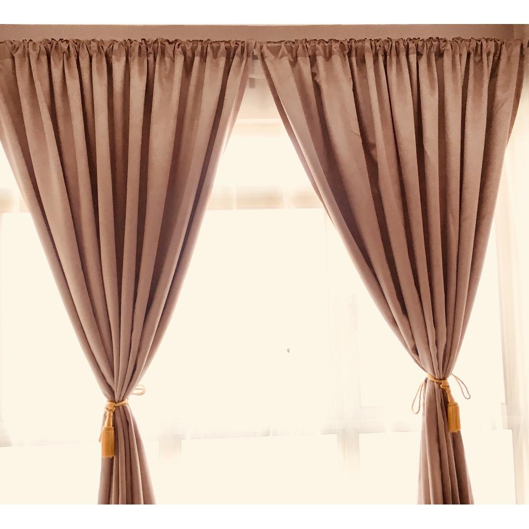 Parkson 245 X 45 Cm Blackout Curtain Gold Lace Curtain Home