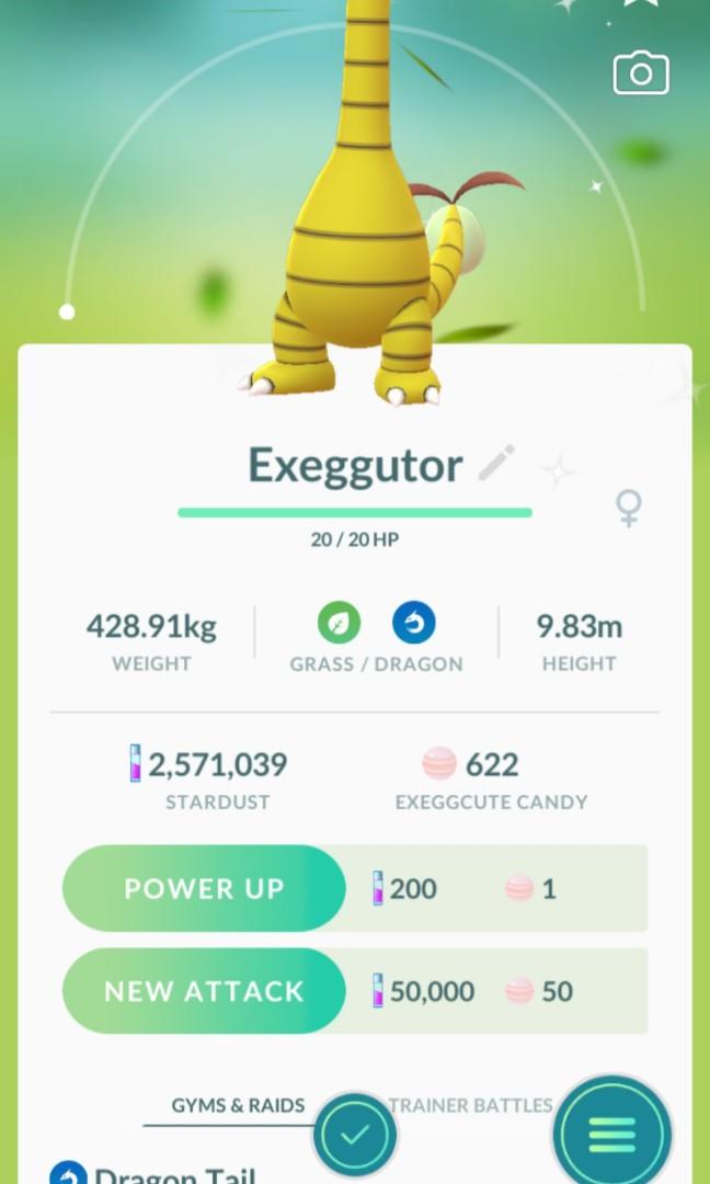 Pokemon Go Shiny Alolan Exeggutor Toys Games Video Gaming In Game Products On Carousell