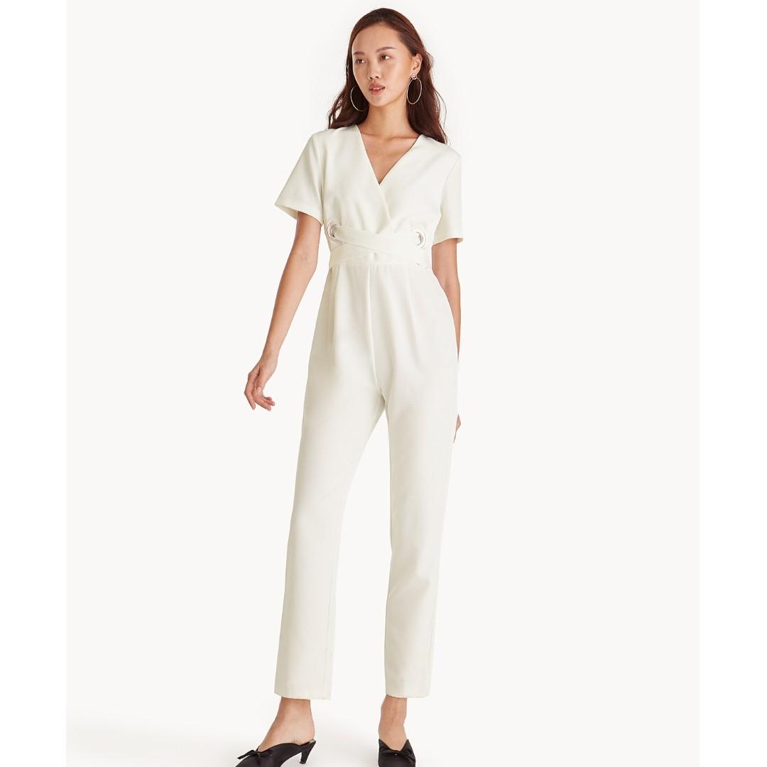 surplice jumpsuit