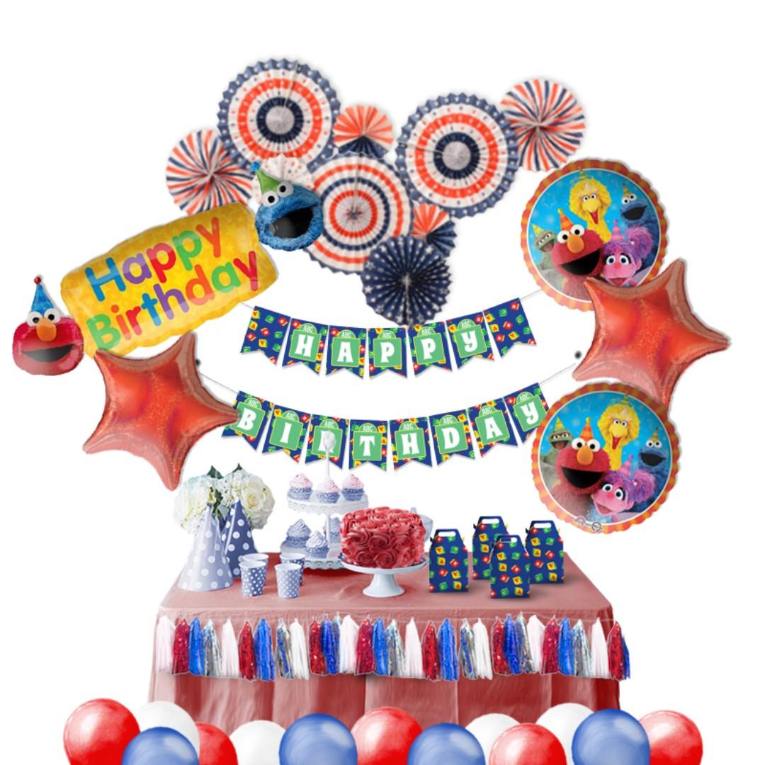 Premium Party Decor In A Box Sesame Street Themed Complete Pack