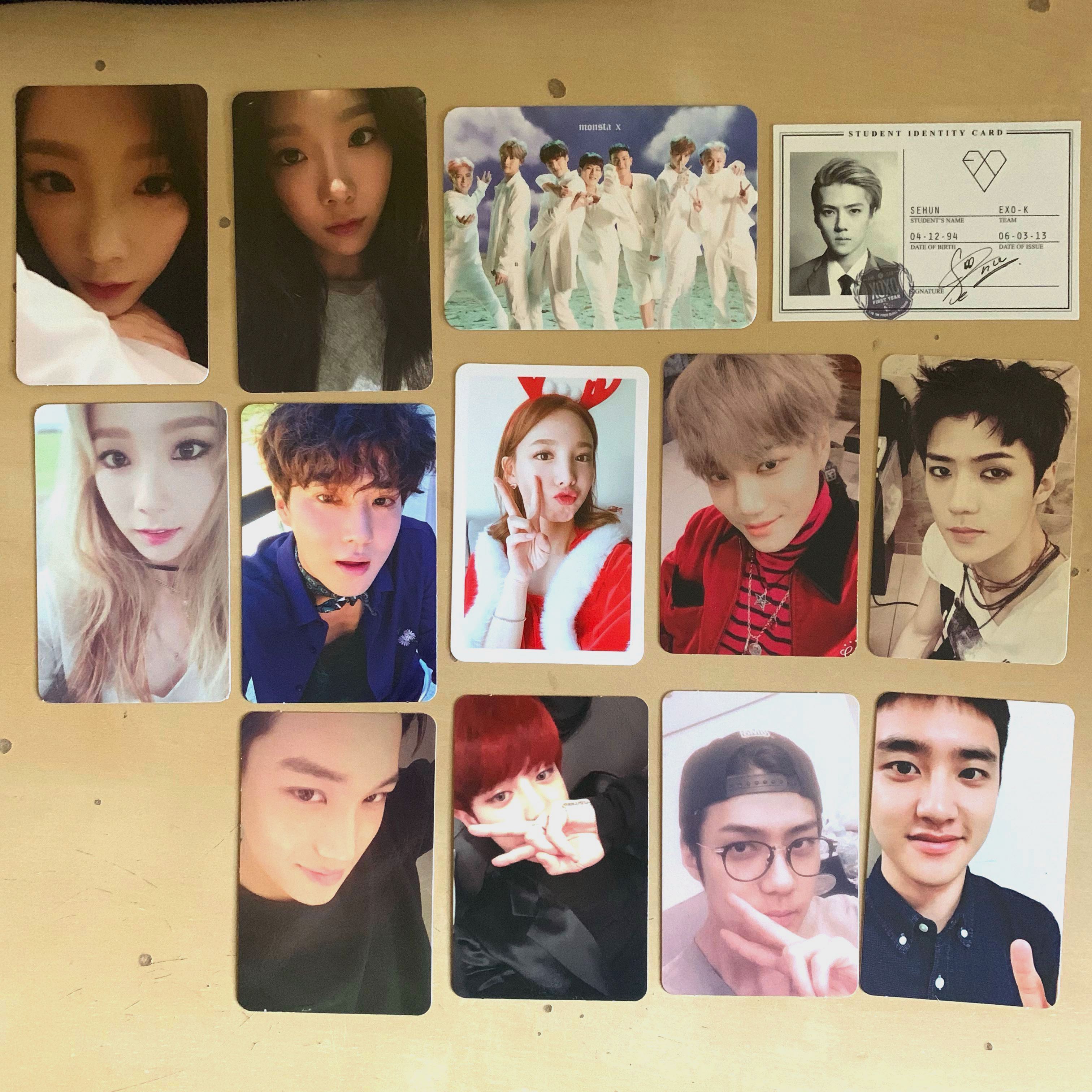 Qyop Exo Taeyeon Monsta X Twice Photocards Hobbies Toys Memorabilia Collectibles K Wave On Carousell
