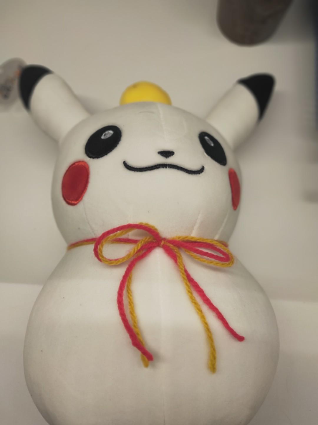 snow pikachu plush