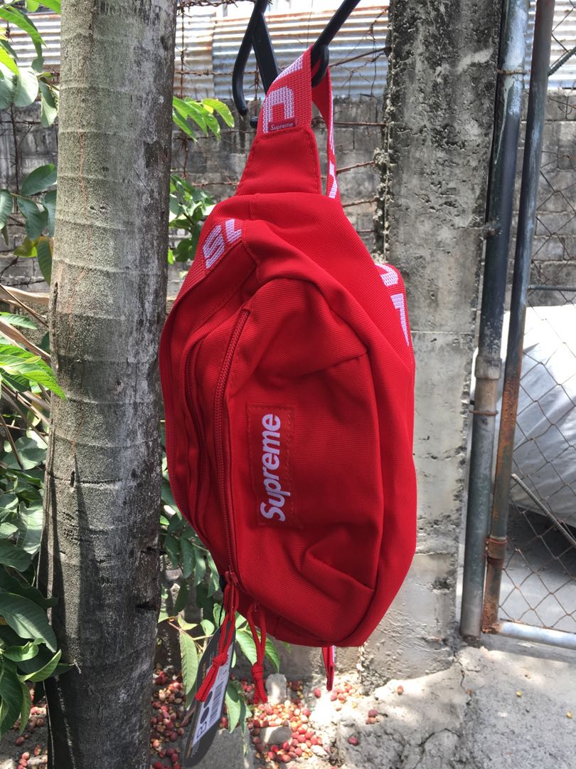 supreme waist bag red ss18