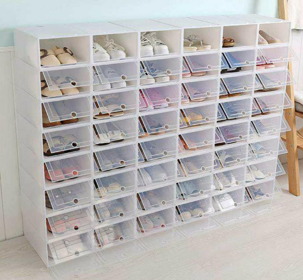 men's clear plastic shoe boxes