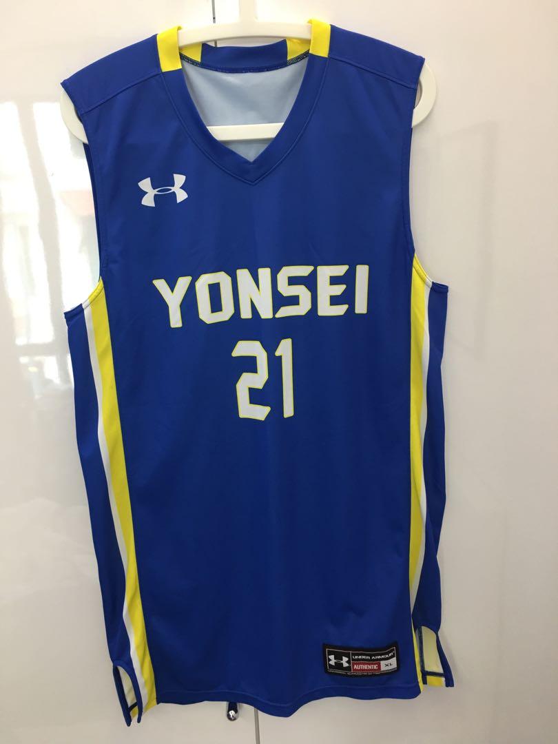 Under Armor Yonsei Basketball Team Jersey Men S Fashion Clothes Tops On Carousell