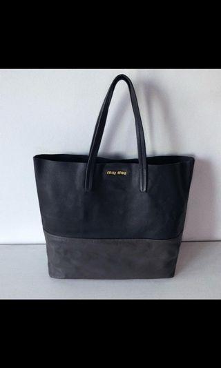 Preloved Miu Miu Leather Tote Bag