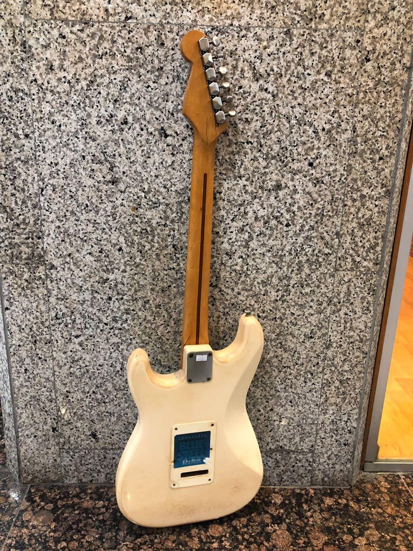 1995 Fender MIM Olympic White Stratocaster Electric Guitar Relic