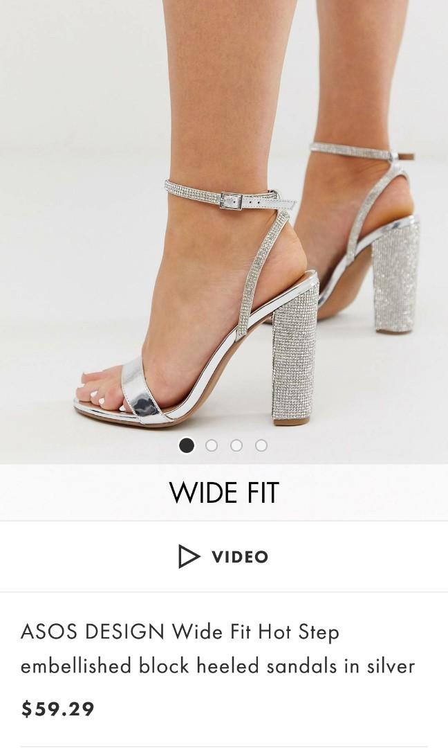 embellished silver heels