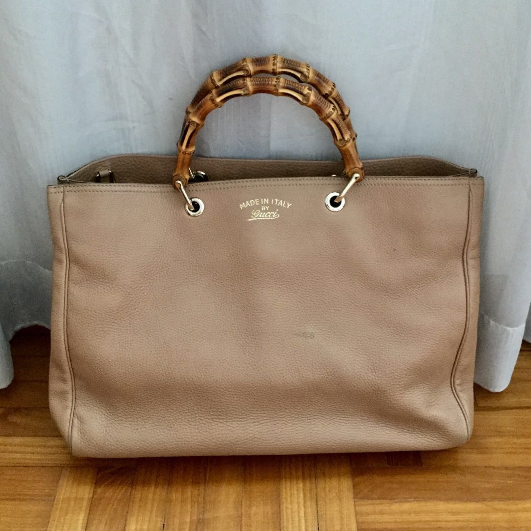 gucci bamboo tote large