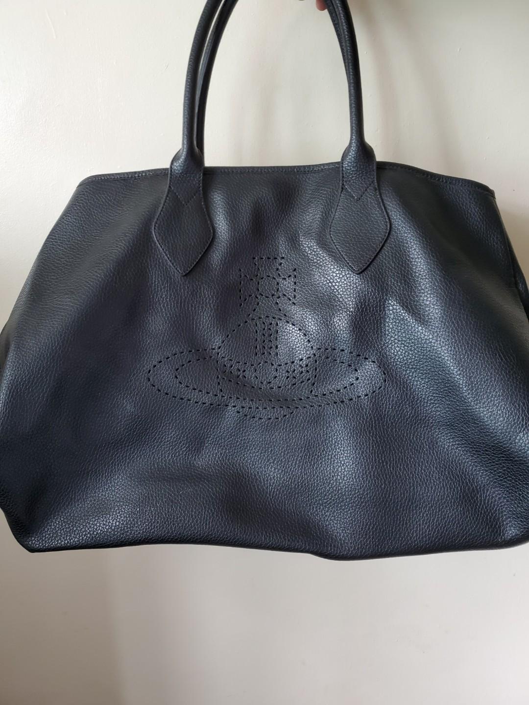 SALE! Authentic Vivienne Westwood XL genuine leather tote photo view 1