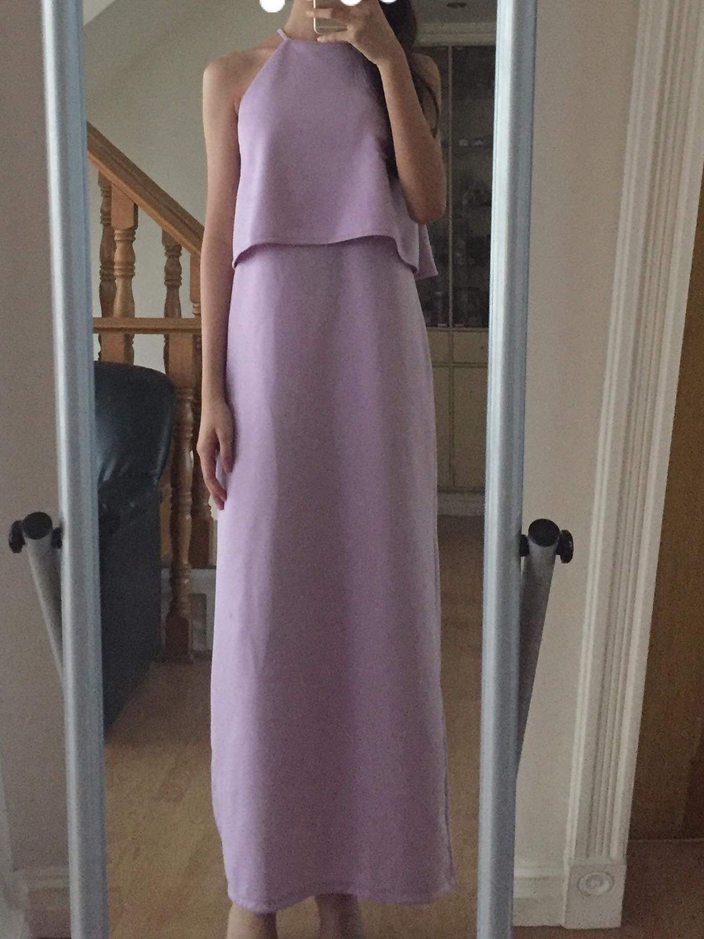 purple formal maxi dress