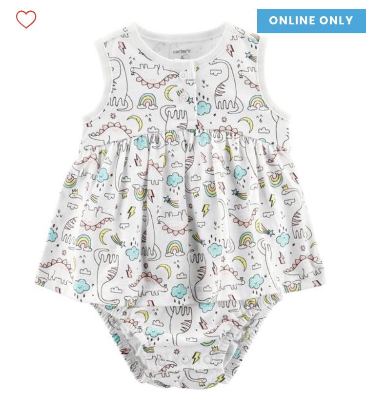 carters dinosaur romper