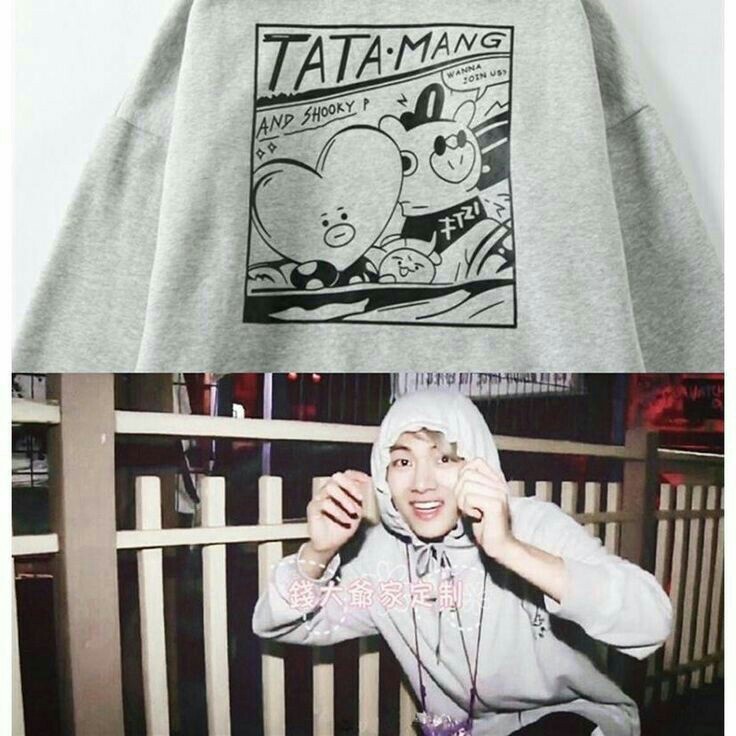 bts tata mang hoodie