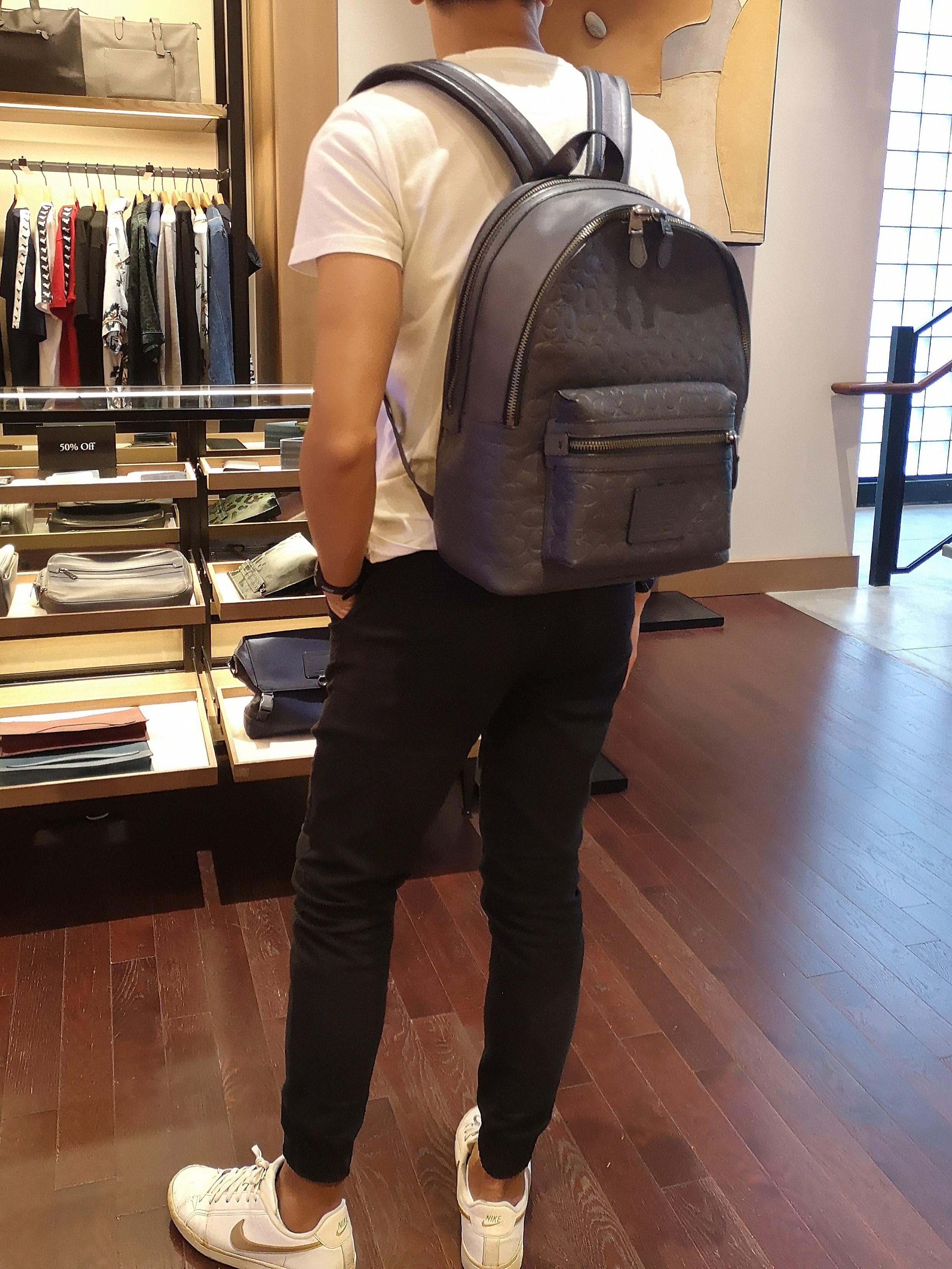 Coach men's academy backpack discount