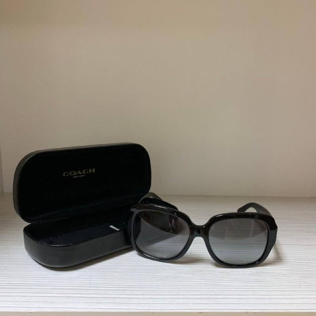 COACH ZOEY HEART SUNGLASSES COACH L1052 BLACK SOLID
