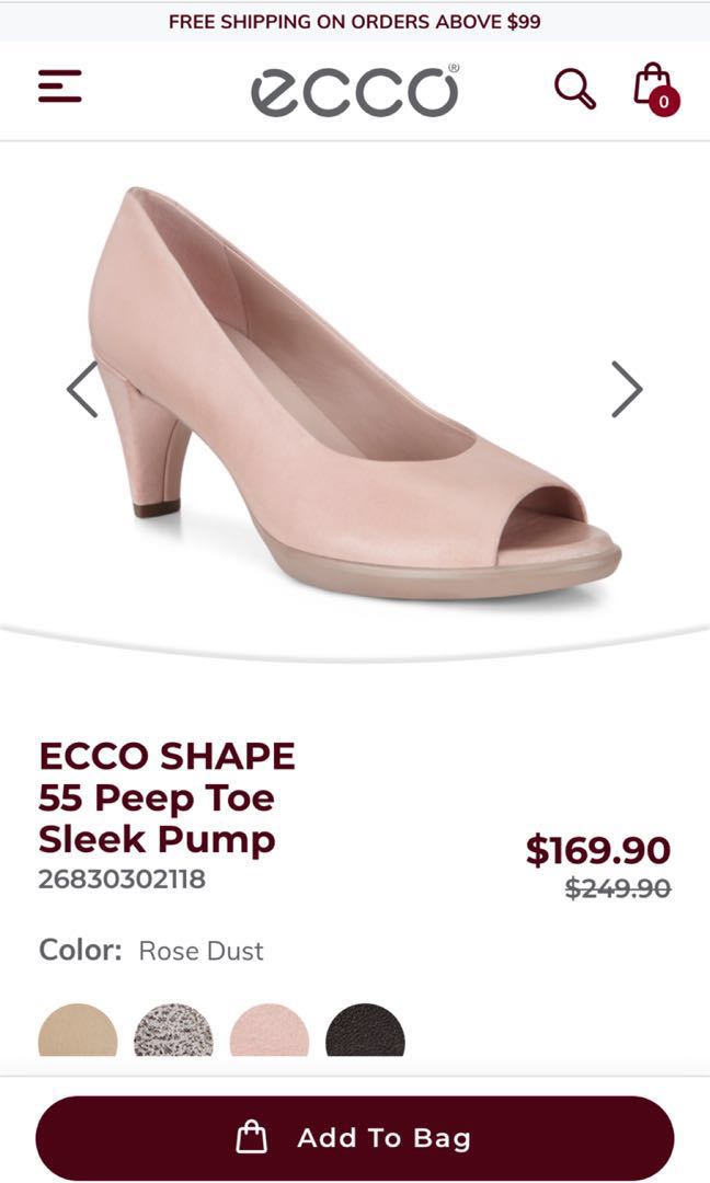 ecco shape 55 peep toe sleek