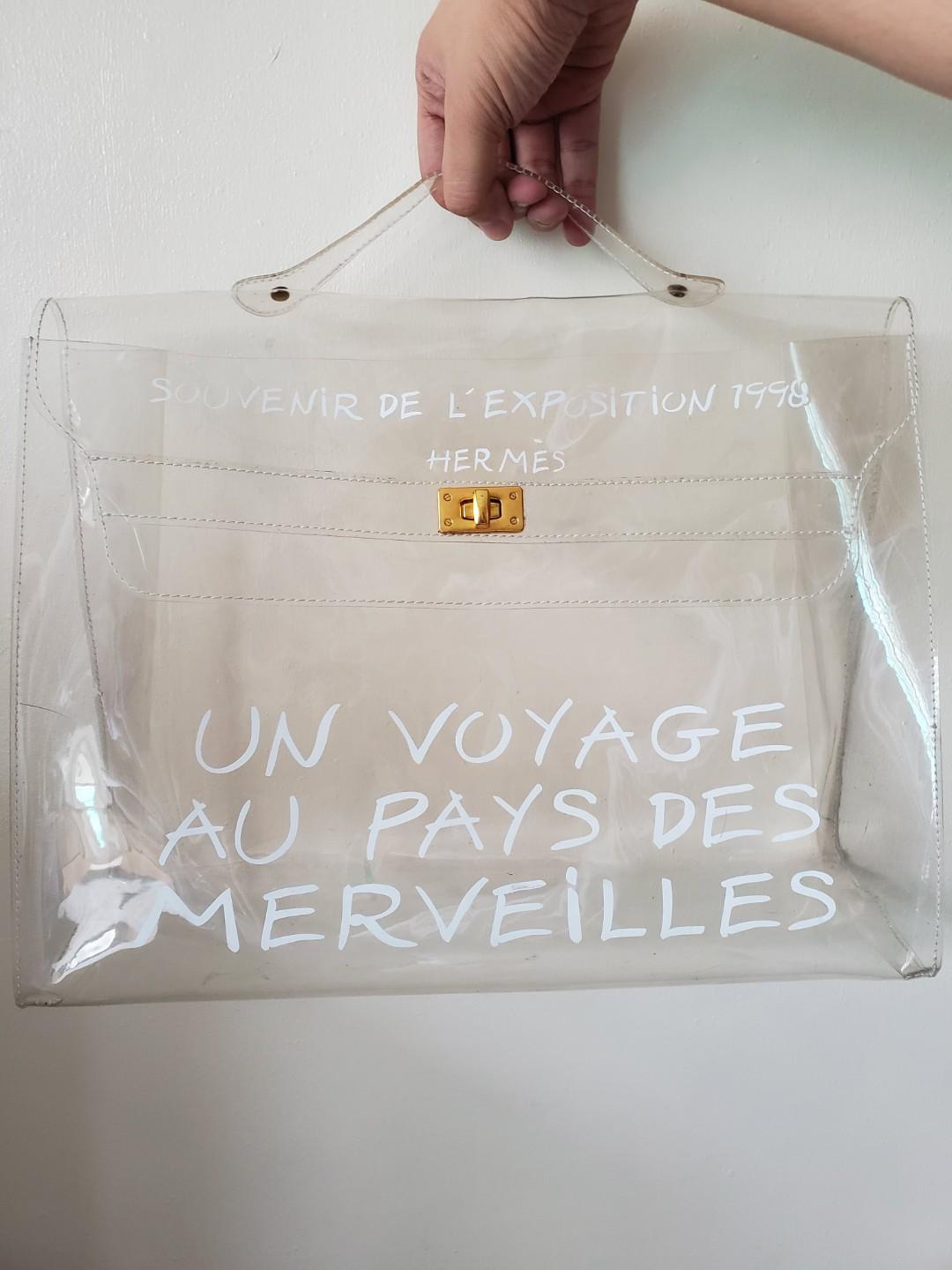 SALE!! Extremely Rare Hermes Voyage Kelly pvc Special tote from 13k photo view 5