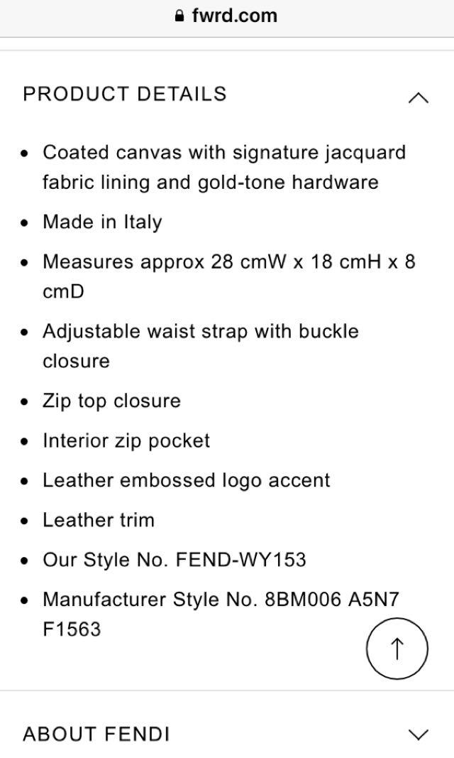 Fendi mania logo fanny pack hotsell