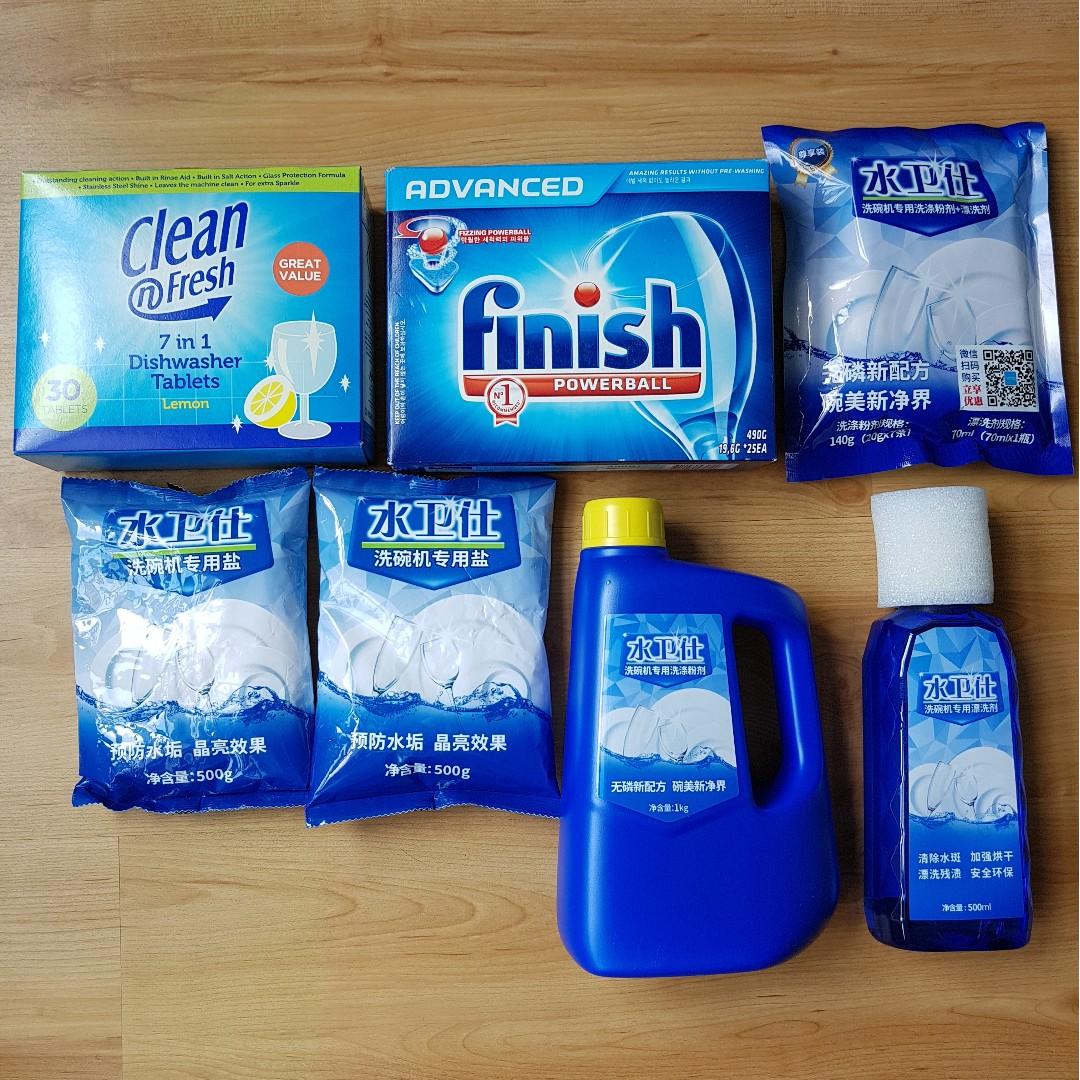 Finish Powerball Tablet Clean N Fresh Rinse Aid Dishwasher Salt Home Appliances Cleaning Laundry On Carousell