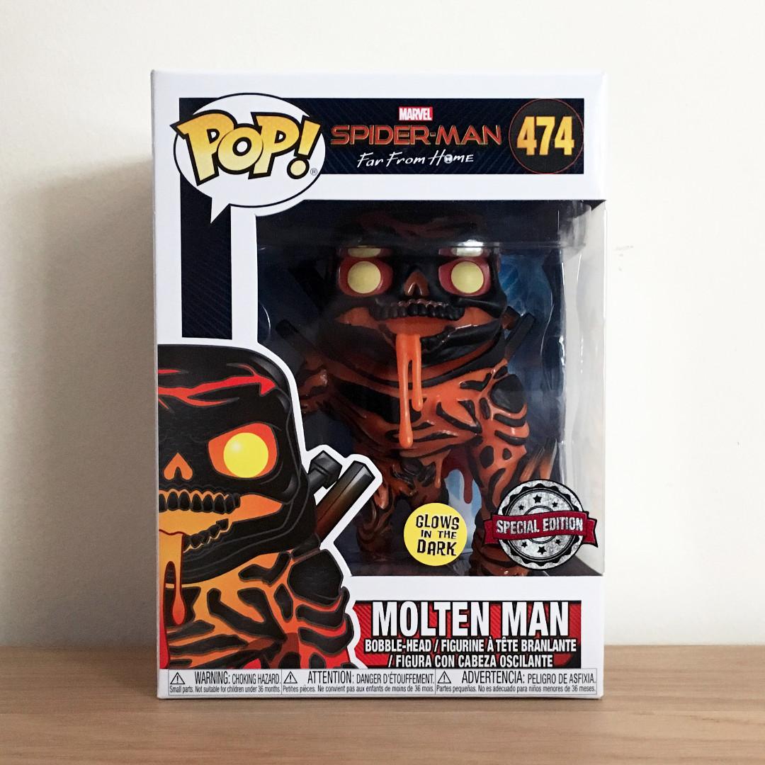 NEW POP MARVEL FROM "SPIDER-MAN FAR FROM HOME" #474 MOLTEN MAN   IN STOCK 
