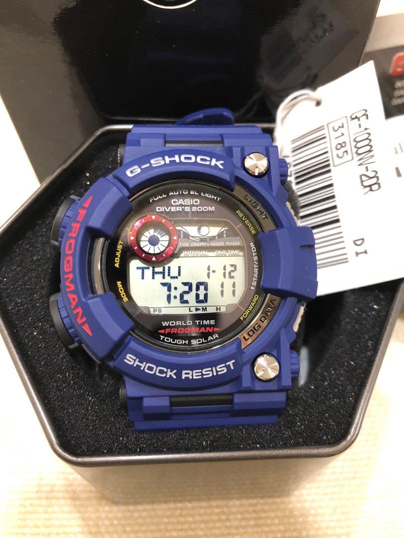 G Shock Frogman GF 1000NV Men in Navy Blue Mobile Phones Gadgets Wearables Smart Watches on Carousell
