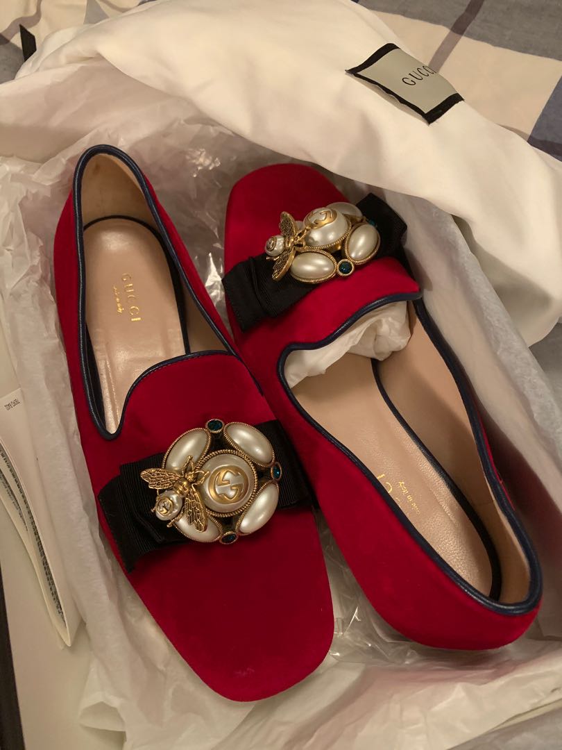 Gucci ballet discount flats with bee