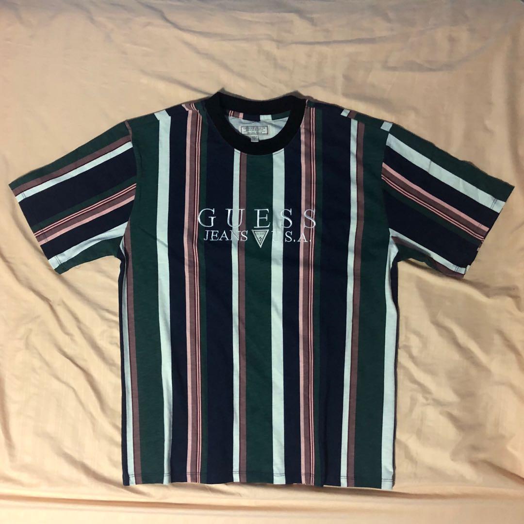 Guess 81 sayer striped tee store