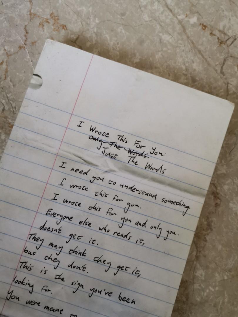 I Wrote This For You Just The Words By Pleasefindthis Books